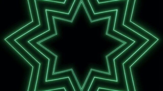 Elegant Neon Starburst Design in Green, a Modern and Stylish Graphic Element for Design Projects
