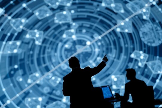 Generative AI exploring complex data visualization systems.