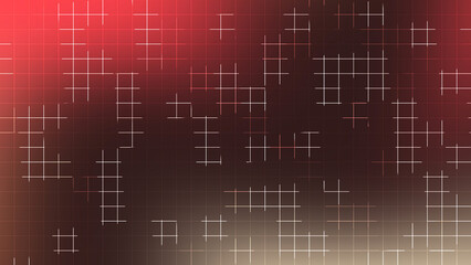 Faded red background with a fragmented white grid