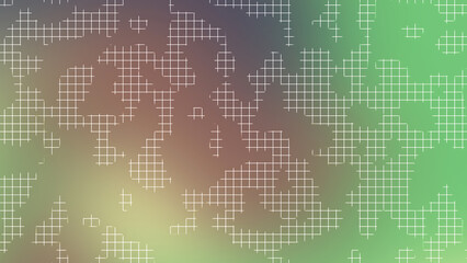 Green Beige Digital Mesh Grid Background with Soft Light Effect