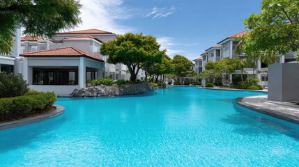 Fototapeta premium Luxury Resort Pool Stock Photo - Vacation & Travel Images, Swimming pool