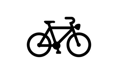 Obraz premium A minimalist black bicycle icon
