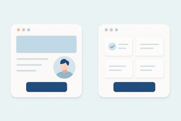 Fototapeta premium User interface design showcasing smooth modal interactions featuring customizable profile elements enhanced by pastel color palettes expressing digital innovation