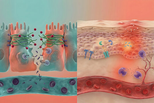 Rosacea Triggered by Leaky Gut: TLR2&ndash;KLK5&ndash;LL-37 Axis and Neurogenic Inflammation