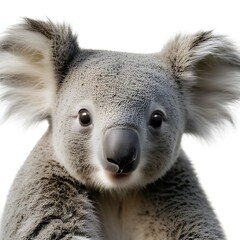 Obraz premium Adorable koala portrait captured in a clear, detailed studio shot