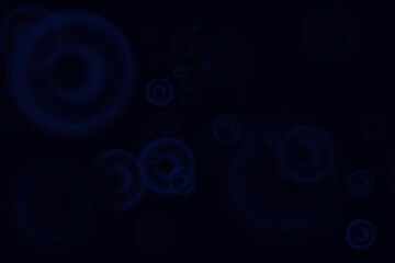 abstract background with blue circles in the dark