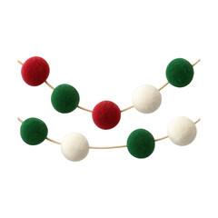 Obraz premium PNG Festive colorful felt ball garland