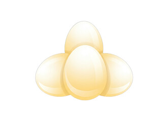 Stack of Golden Eggs With Realistic Shading and Highlights Isolated on a Black Background Offering a Sense of Luxury and Value