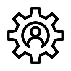 Admin Icon Business Line Style Vector