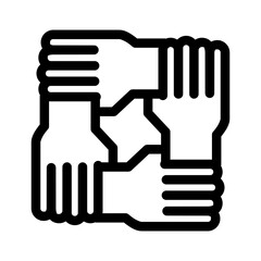 Teamwork Icon Leadership Vector