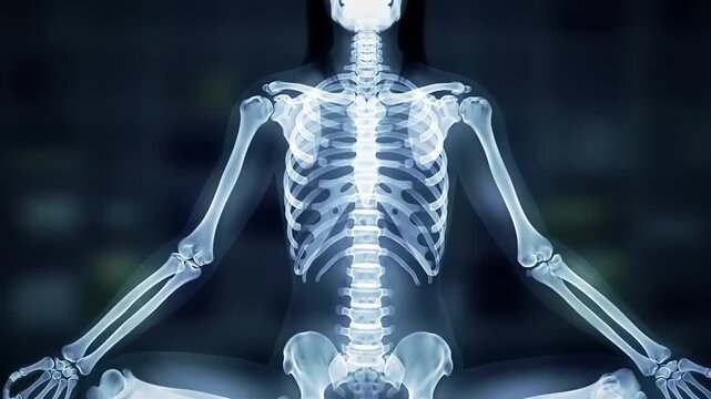 Human Skeleton in Relaxation Pose.