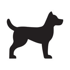 Dog Icon – Black Silhouette Pet Symbol