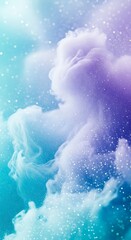 Gradient pastel smoke with light speckles, dreamy ethereal background