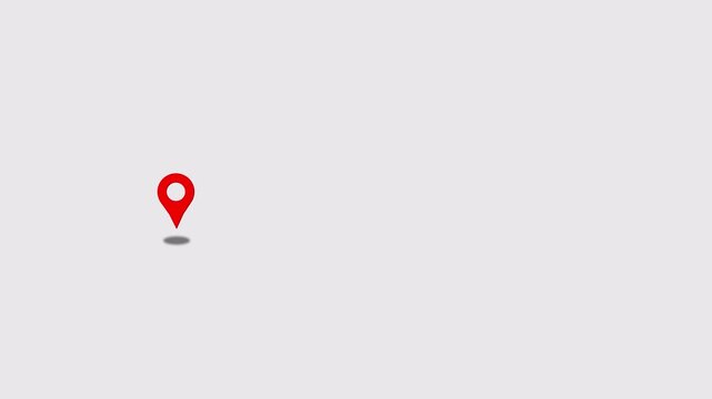 Digital map motion animation of a Google map interface with smooth zooming and panning effects.Perfect for use in travel videos  ,location-based services
