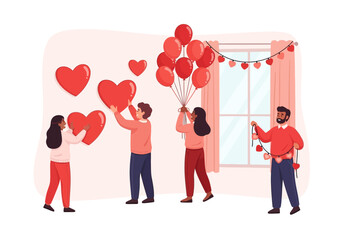 Spirit of Togetherness: Decorating a Room or Party with Balloons and Heart Decorations for Valentine