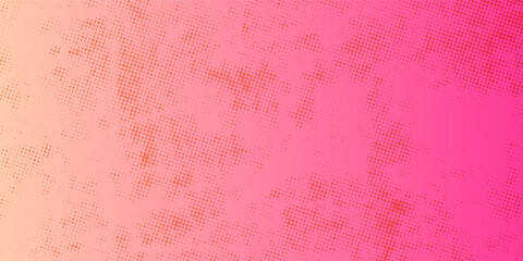 Pink orange polka dots gradient halftone background. Pop art cartoon dot texture with comic graphic design, Horizontal abstract pattern wall for cover digital technology.