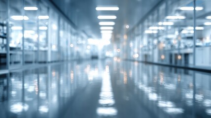 Fototapeta premium Veterinary Medicine Laboratory Inner View With Sterile Surface and Blurred Background