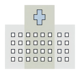 Obraz premium PNG Hospital Building hospital building minimal.