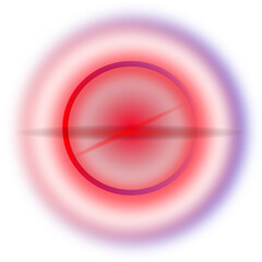 Red circular light background, neon ring