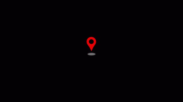 GPS location pointer animated and locator icon. Map pin, Google map location icon. tracking marker.
