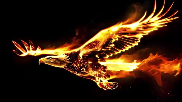 fire eagle flight video stock lifestyle.