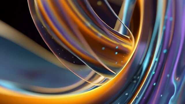 Opalescent ribbons dance in the darkness
