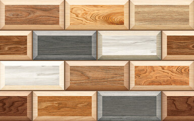 3D wood texture arrangement