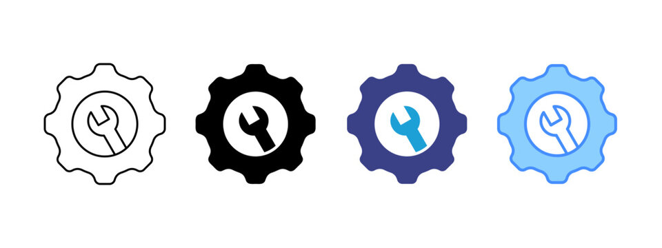 Tech Support icon set multiple style collection