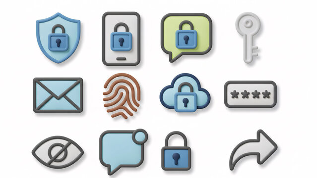 Collection of 3D rendered pink medical equipment icons for a nurse or doctor on a white background.