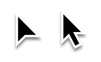 Click icon isolated on background. Cursor pixel symbol modern, simple, vector, icon for website design, mobile app, ui. Vector 10 eps.