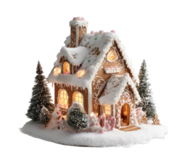 PNG Charming gingerbread house decoration