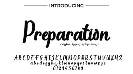 Preparation - Elegant Script Font for Smooth Handwritten Design and Creative Typography