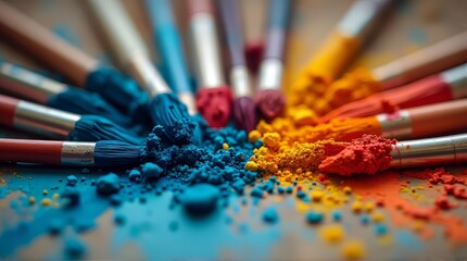 Paint Brushes and Pigment