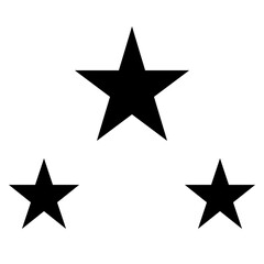 Obraz premium Starry Arrangement: A simple yet elegant arrangement of three stars, each a perfect symbol of aspiration, achievement, and celestial beauty.