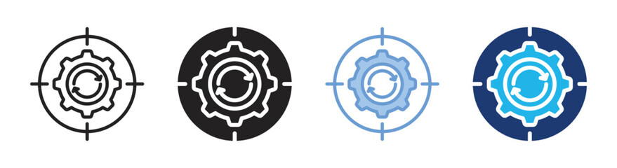 Focus icon set multiple style collection