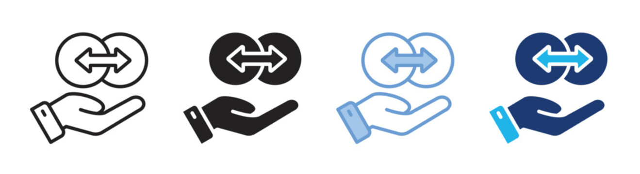 Transition icon set multiple style collection