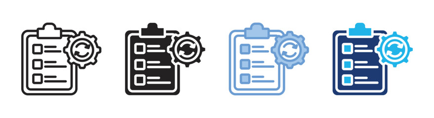 Plan icon set multiple style collection