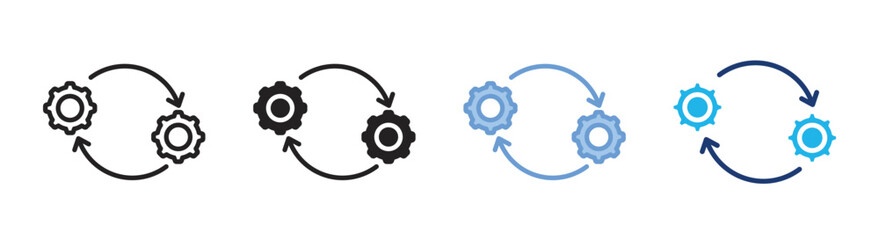 Transition icon set multiple style collection