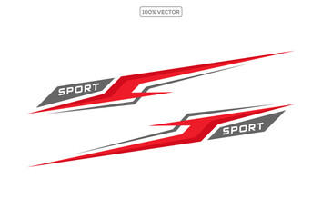 Wrap Design For Car vectors. Sports stripes, car stickers black color. Racing decals for tuning template