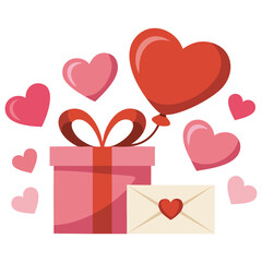 Valentines day love concept design isolated vector illustration on white background