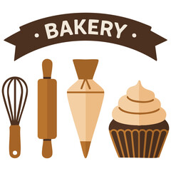 Bakery shop design concept vector illustration eps graphic elements