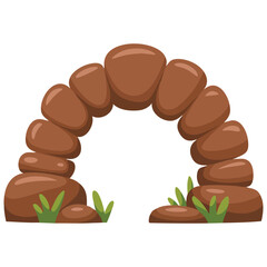 Aquarium stone arch icon cartoon vector for web design