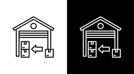 Stock Replenishment White Icon Set Design