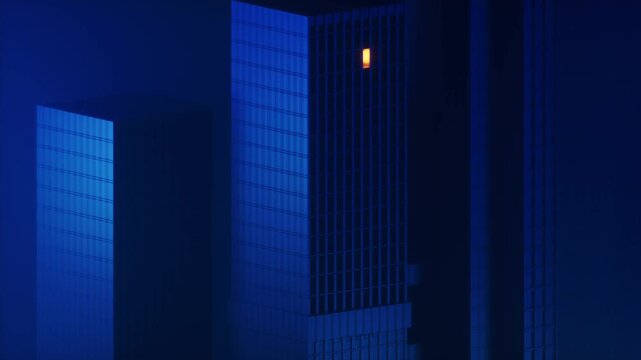 
Urban building at night, modular building,3d rendering 4k