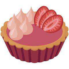 Isolated fruit pie gourmet sweet dessert food isolated vector illustration on white background