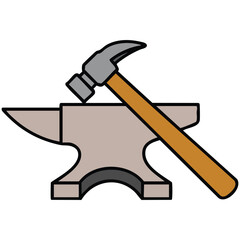 Anvil icon blacksmith tool isolated vector illustration on white background