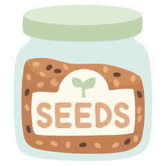 Seed package for planting gardening isolated vector illustration on white background