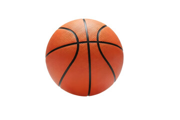 Orange basketball isolated on transparent background for sports and recreation use