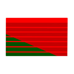 rectangle with striped pattern of green and red 