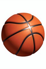 Fototapeta premium basketball 3d rendering isolated on white background cartoon plastic style icon